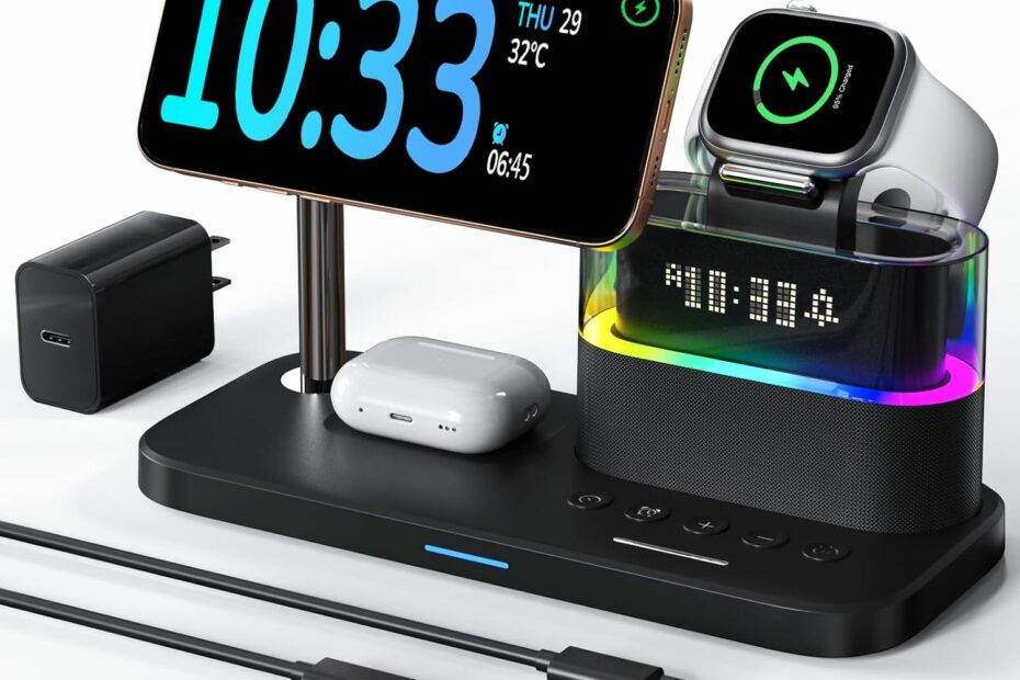 All-in-One Convenience: The Ultimate 5-in-1 Wireless Charger with Alarm Clock Review