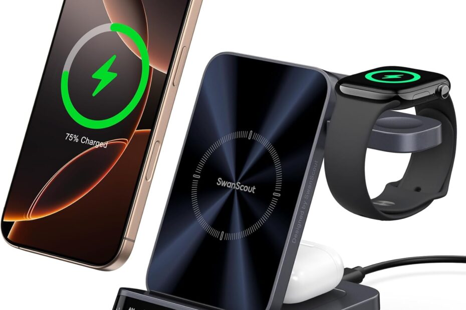 Charge in Style: SwanScout 3-in-1 Wireless Charger Review for iPhone, Apple Watch, and AirPods