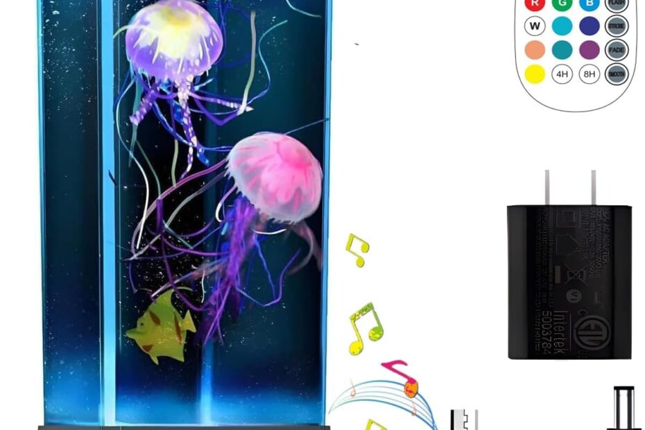 Discover the COLORLIFE Cool Electric Jellyfish Lamp: A Unique Bluetooth Speaker for Ultimate Relaxation!