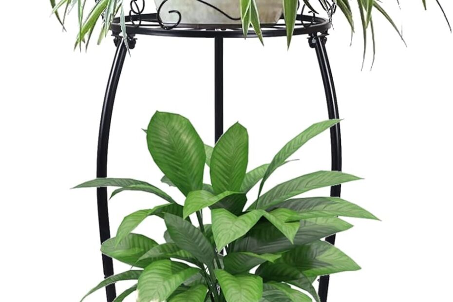 Elevate Your Greenery: The Ultimate 2-Tier Metal Plant Stand for Every Space!