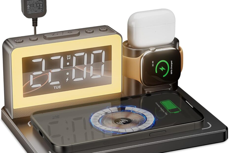 Elevate Your Nightstand: The 6-in-1 Wireless Charging Station & Alarm Clock Review