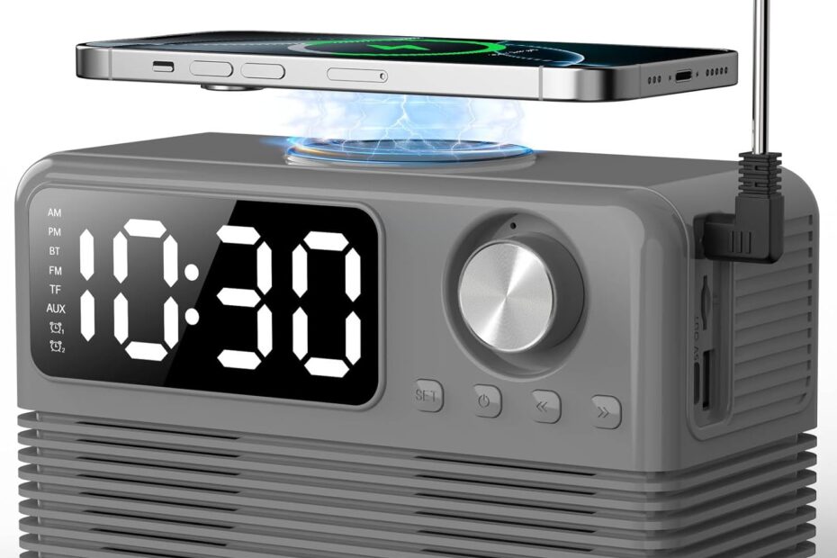 Elevate Your Space: The 4-in-1 Wireless Charger and Bluetooth Speaker with Alarm Clock