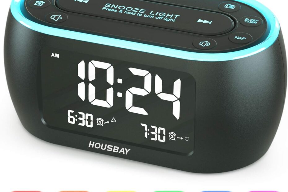 Illuminate Your Nights: HOUSBAY Glow Alarm Clock Radio Review
