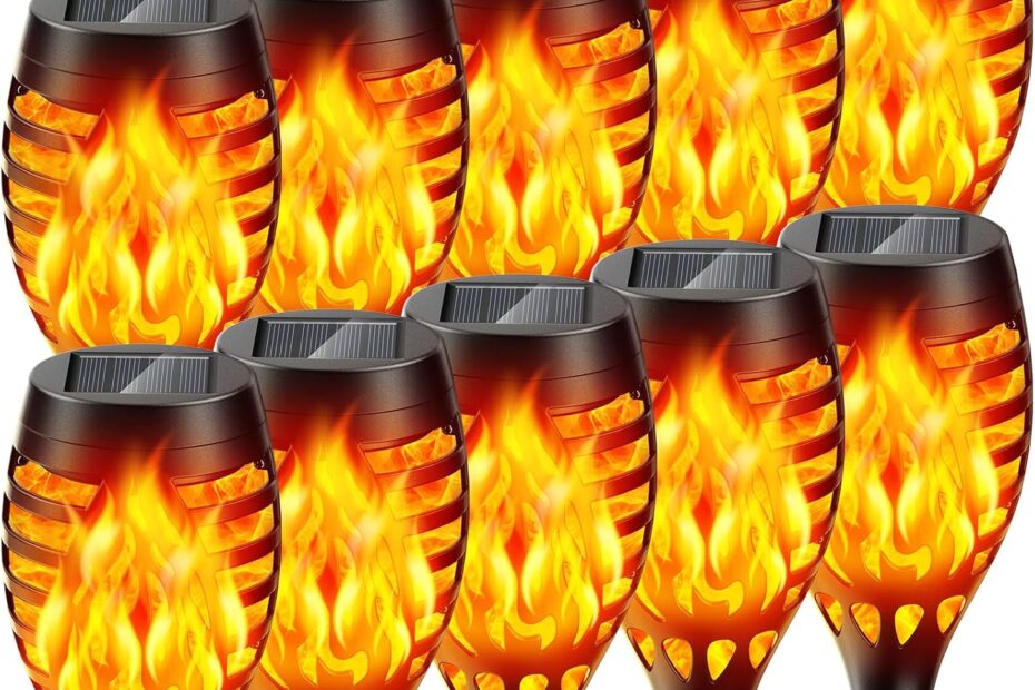 Illuminate Your Outdoors: A Review of 10 Pack Solar Torch Lights with Flickering Flame