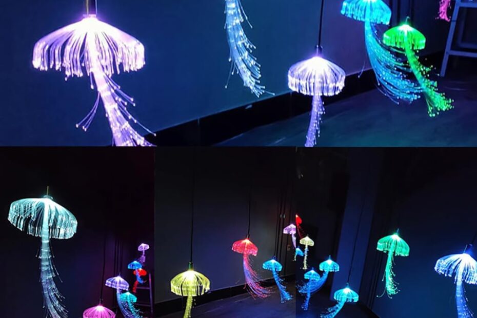 Illuminate Your Space: Review of 12V Fiber Optic Jellyfish String Light Chandeliers