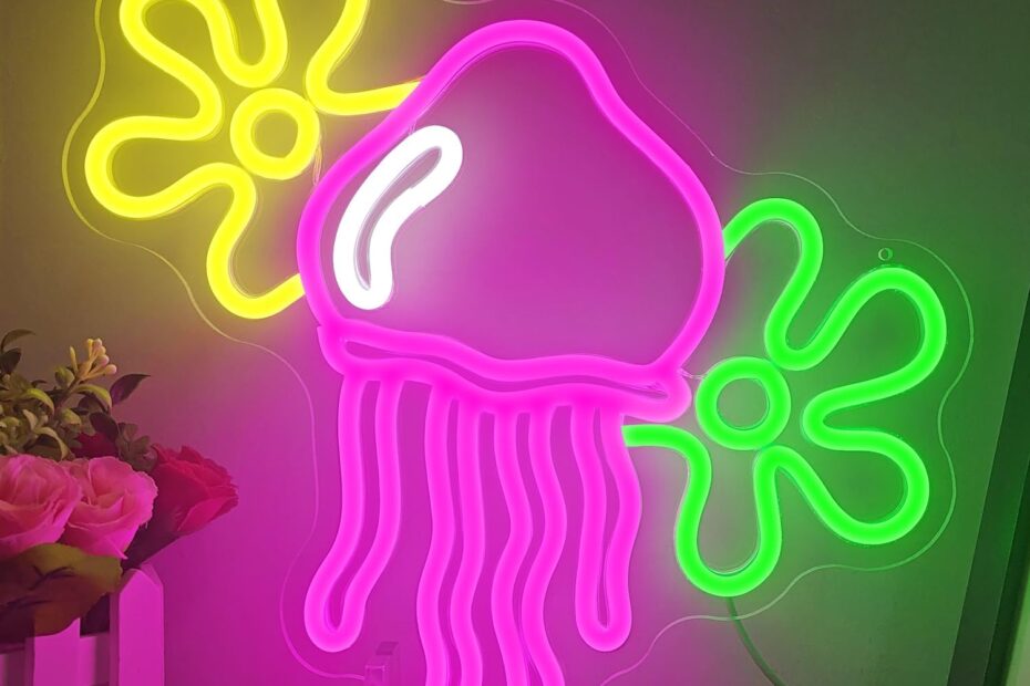 Illuminate Your Space: The Dimmable Jellyfish Neon Sign Review