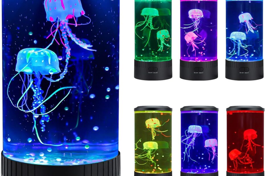 Illuminate Your Space: The Relity Jellyfish Tank Lamp - A Unique Color-Changing Mood Light!