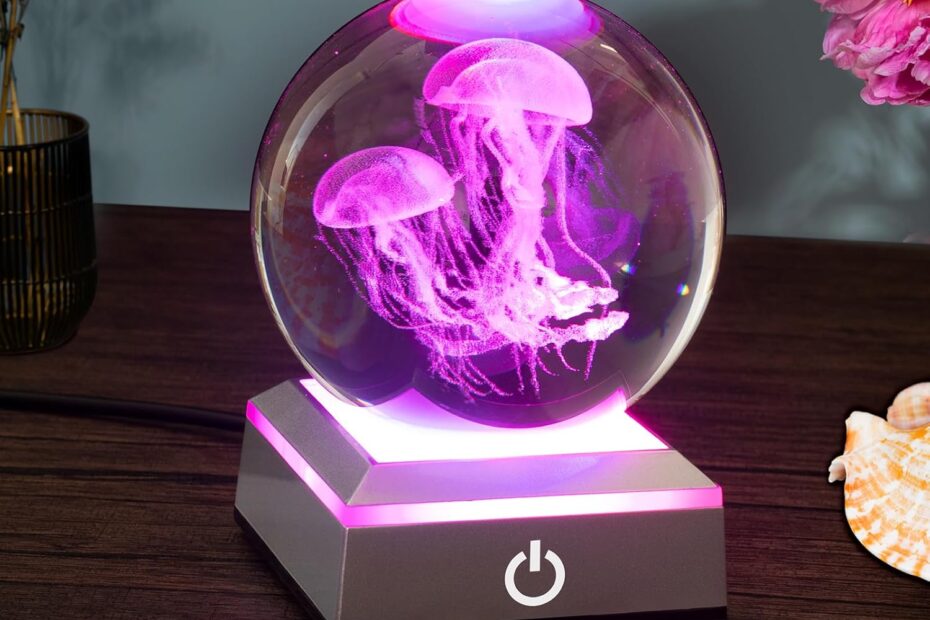 Illuminate Your Space: The Stunning 3D Crystal Jellyfish Night Light Review
