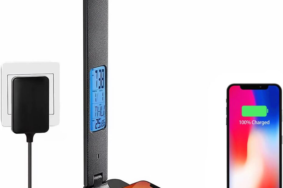 Illuminate Your Workspace: The Ultimate LED Desk Lamp with Wireless Charging & Touch Control