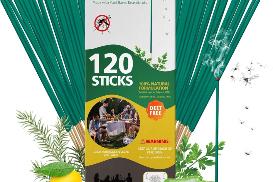 Natural Defense: 120 Pcs Citronella Mosquito Incense Sticks for Outdoor Bliss!