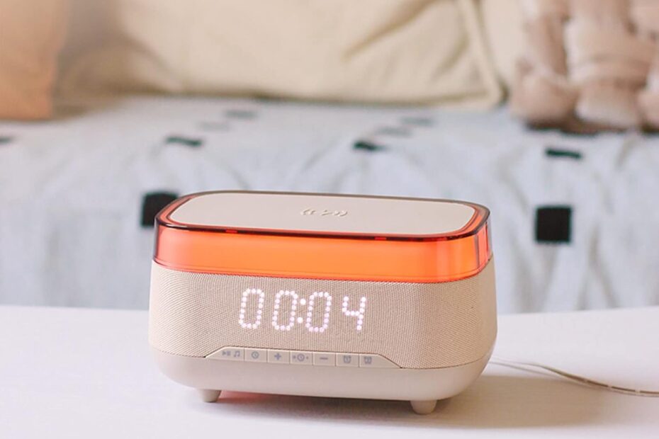 Revamp Your Nightstand: The Ultimate 6-in-1 Bluetooth Speaker Alarm Clock with Wireless Charging!