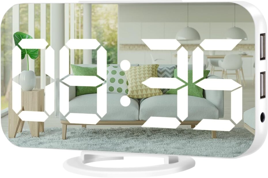 Snooze in Style: The Ultimate Review of the LED Mirror Alarm Clock with USB Charger