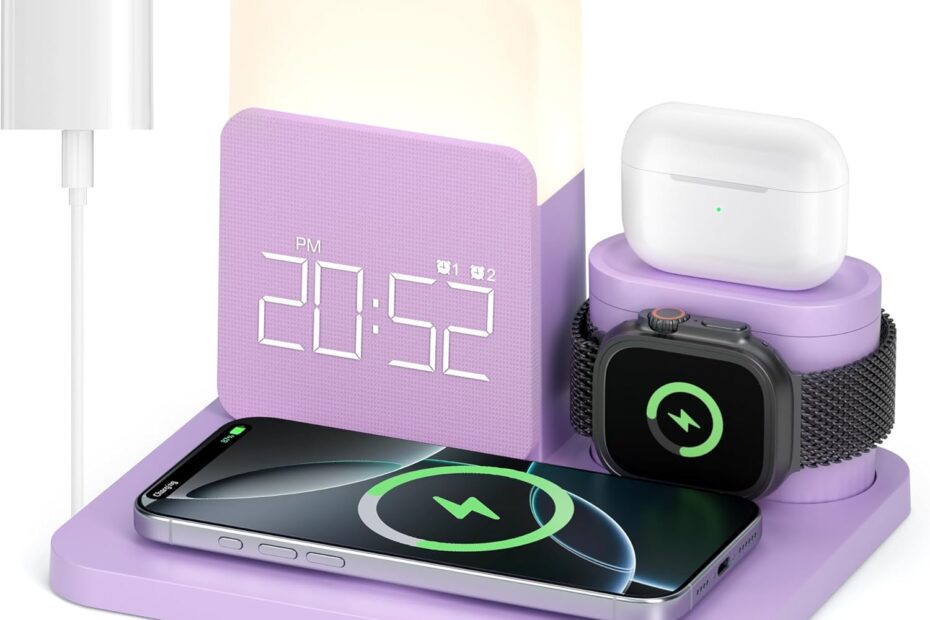 Stay Charged in Style: Review of the 7-in-1 Wireless Charger with Alarm Clock