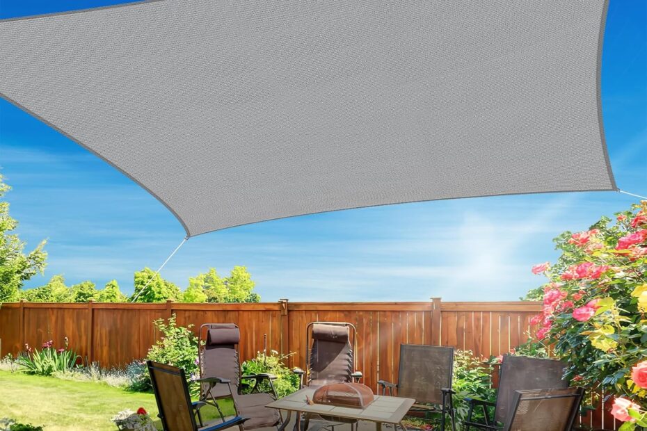 Stay Cool with the 10'x13' Heavy Duty Sun Shade Sail: Perfect UV Protection for Your Outdoor Space!