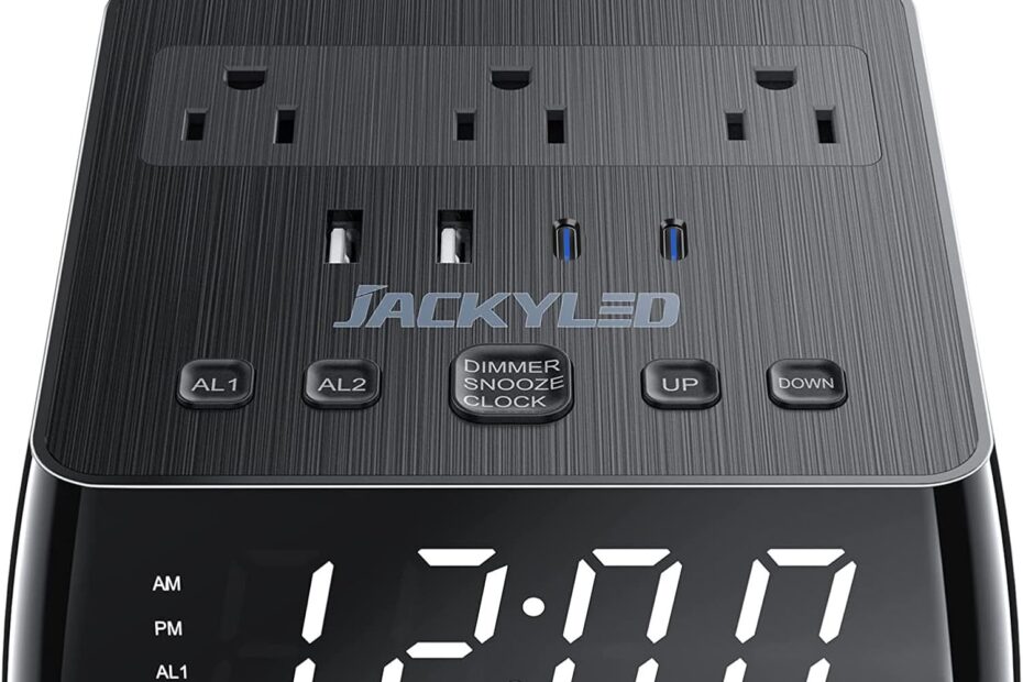 Time & Charge: Review of the JACKYLED Alarm Clock with USB Chargers and Surge Protection