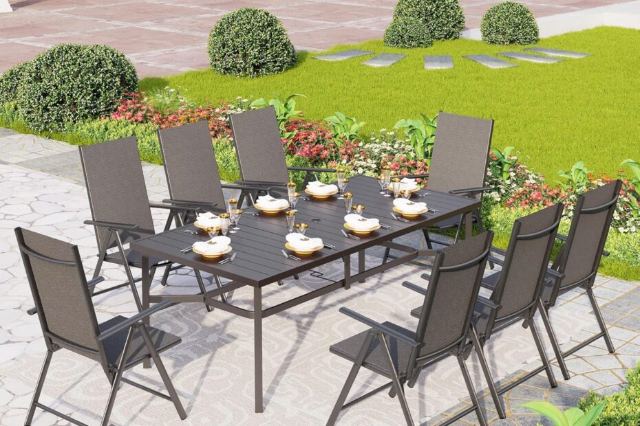 Transform Your Outdoor Space: PHI VILLA 9 Piece Patio Dining Set Review