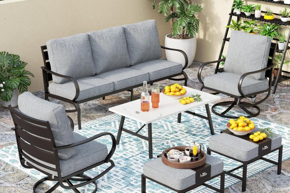 Transform Your Outdoor Space with PHI VILLA's Stylish Patio Set!