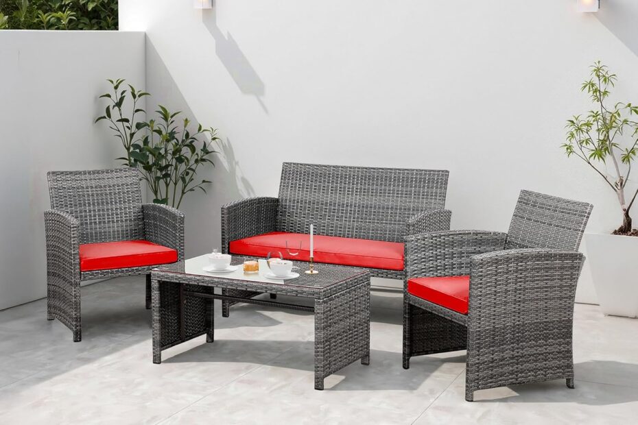 Transform Your Outdoors: Review of the Shintenchi 4-Piece Wicker Patio Set!