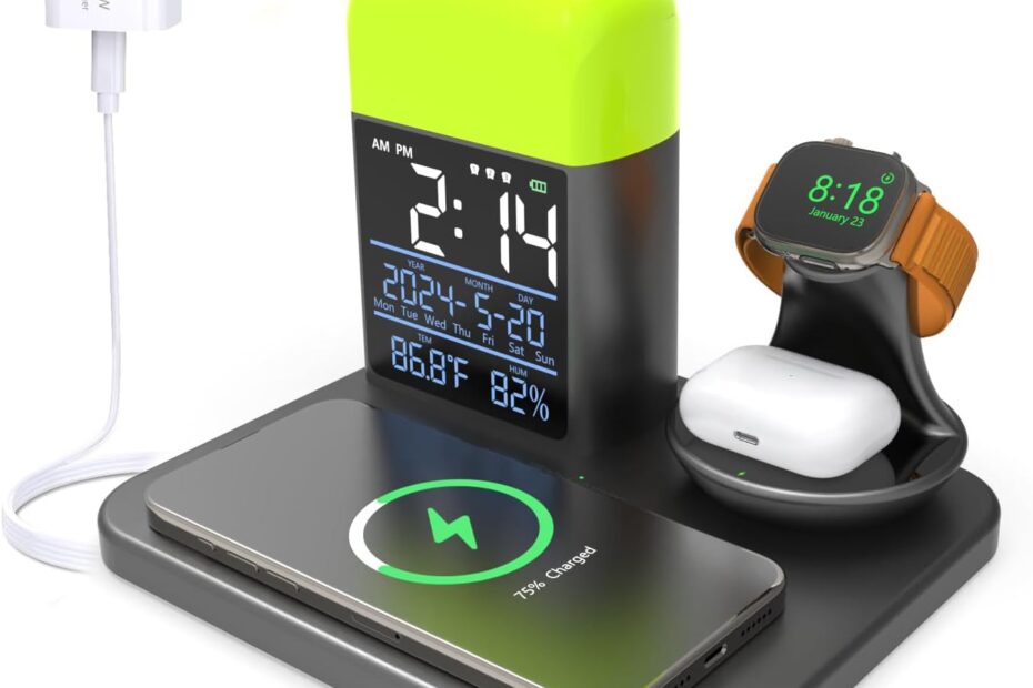 Ultimate 3 in 1 Wireless Charging Station: Power Up Your iPhone, Apple Watch, and AirPods!