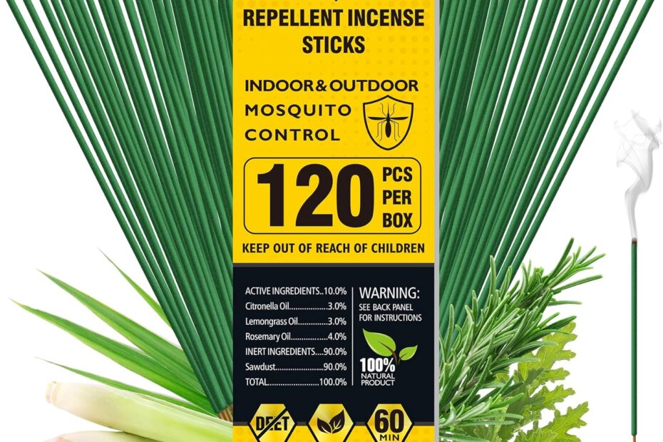 Ultimate Protection: Review of 120 PCS Citronella Mosquito Repellent Sticks for Outdoor Adventures