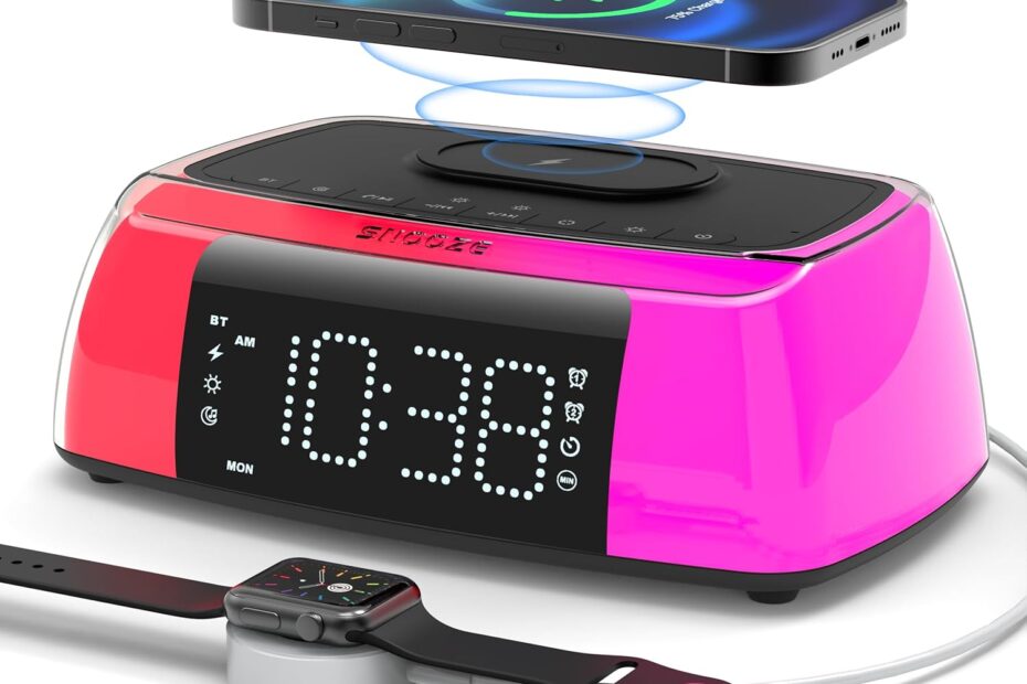 Wake Up Right: Review of the Ultimate Wireless Charging Alarm Clock with Sound Machine & Bluetooth Speaker