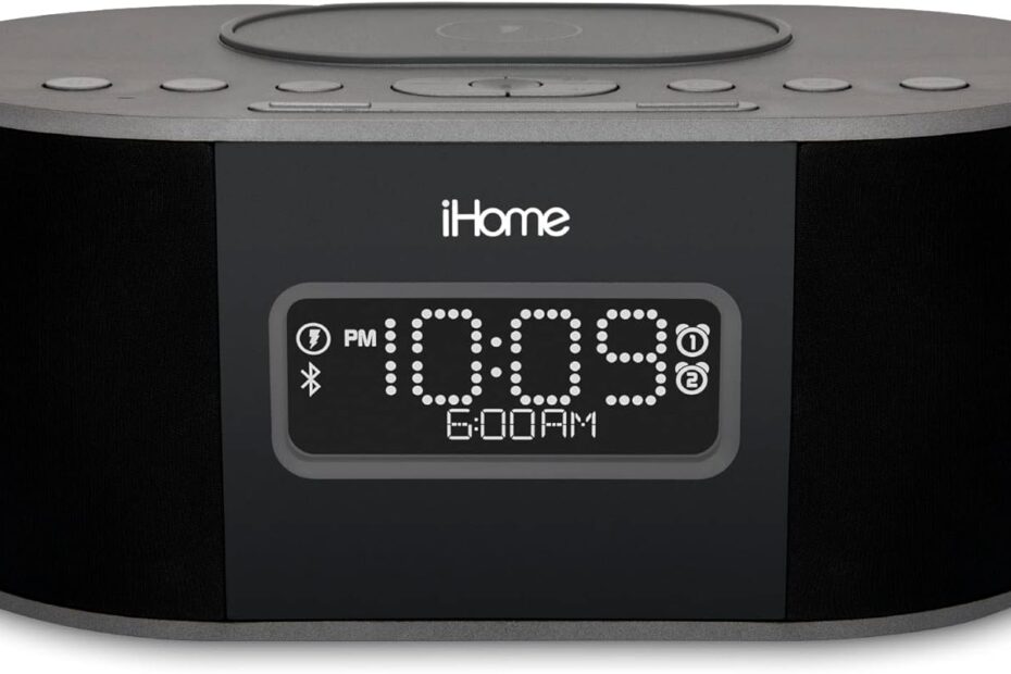 Wake Up to Convenience: iHome iBTW38 Alarm Clock with Wireless Charging & Bluetooth