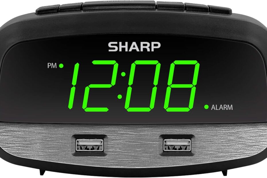Wake Up to Convenience: SHARP Digital Clock with FastCharge USB Ports Review