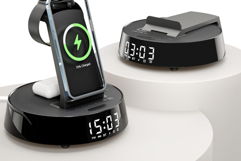 Wake Up to Innovation: The Ultimate Alarm Clock with Wireless Charging and Bluetooth Sound!