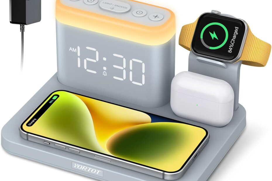 YORTOT 5-in-1 Wireless Charging Station: Your Ultimate Sleep and Tech Companion!