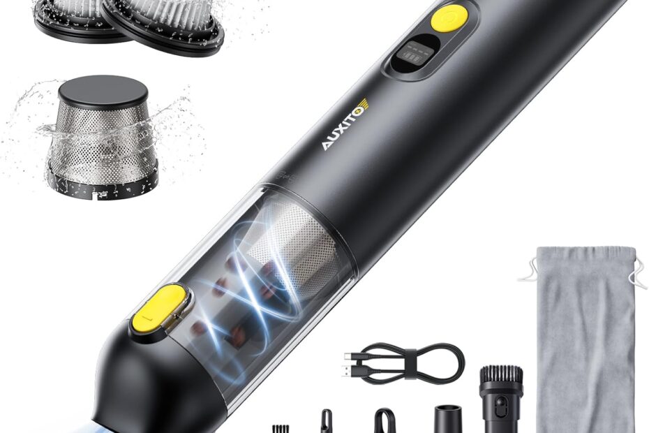 AUXITO Cordless Car Vacuum: 14000Pa Power for Ultimate Clean!