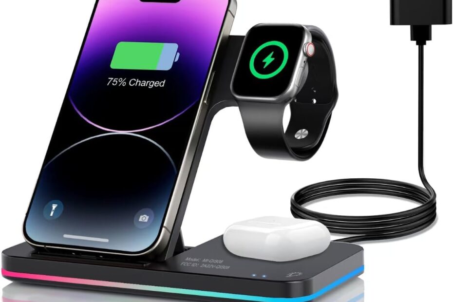 Charge All Your Apple Devices Effortlessly with the 3-in-1 Wireless Charging Station!