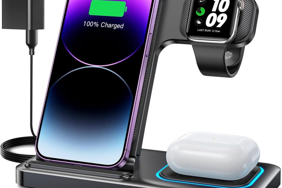 Charge Smart: The Ultimate DUMTERR 3-in-1 Wireless Charger for Apple Devices