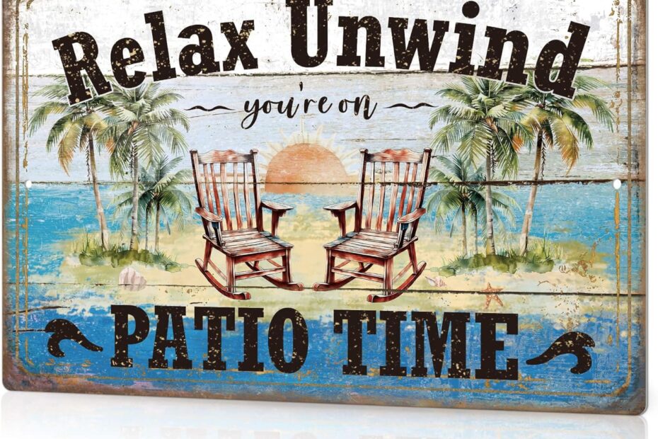 Chill Vibes Only: Review of Putuo Decor's Vintage Patio Time Tin Sign