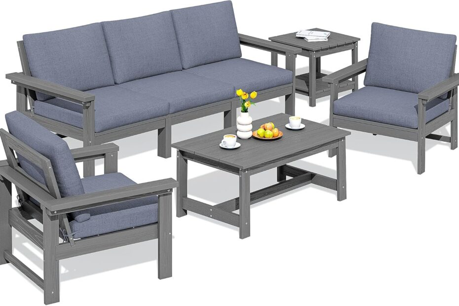 Cozy Up Outdoors: Review of the SERWALL HDPE 7-Piece Patio Furniture Set