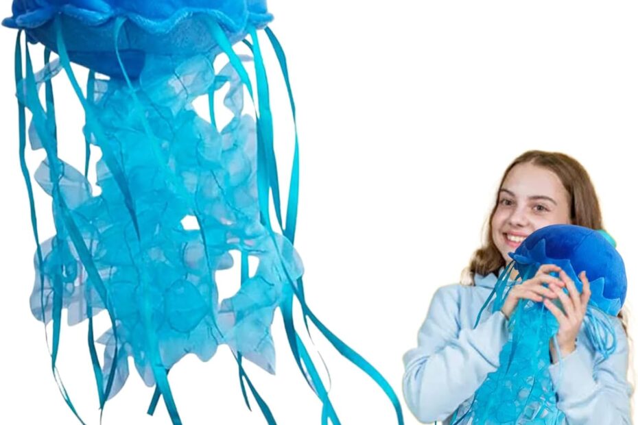 Cuddle Up with the Cute Blue Jellyfish Plush: The Perfect Gift for Kids!
