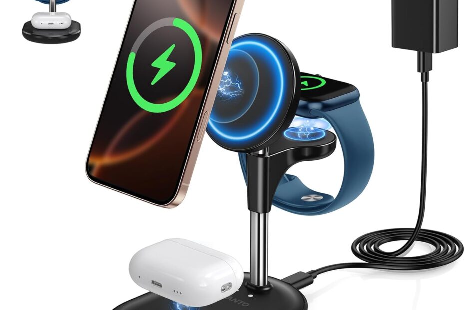 Discover the Ultimate 3 in 1 Wireless Charging Station for All Your Apple Gear!
