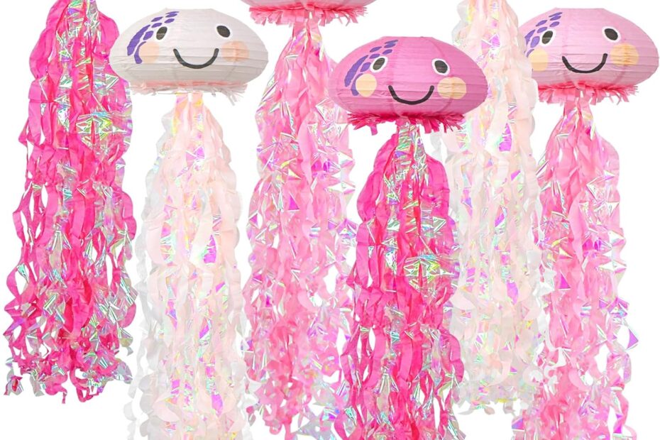 Dive into Fun: ADLKGG Pink Jellyfish Lanterns for Your Under the Sea Celebration!