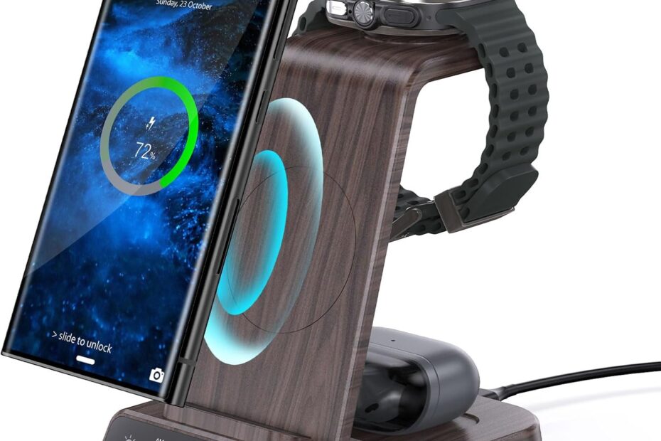 Effortless Charging: The Ultimate 3-in-1 Wireless Charger for Samsung Devices!