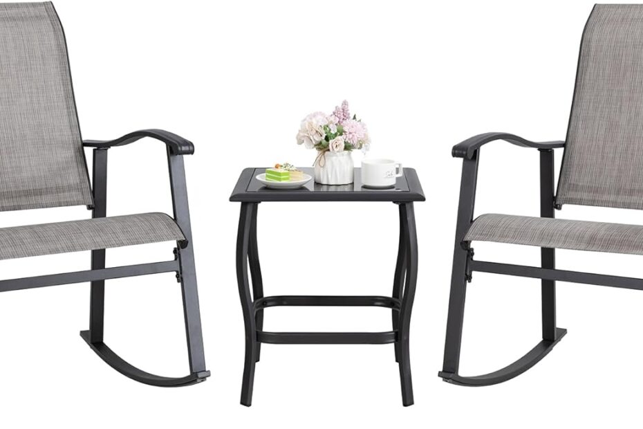 Effortless Elegance: Review of the Shintenchi 3-Piece Rocking Bistro Set for Cozy Outdoor Spaces