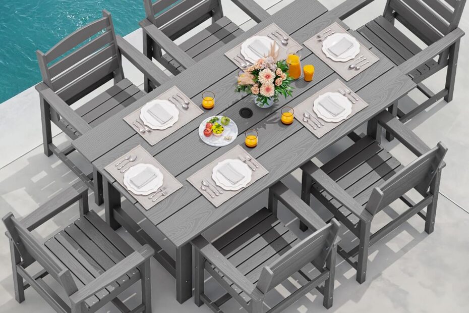 Elevate Al Fresco Dining: SERWALL 7-Piece Outdoor Table Set Review