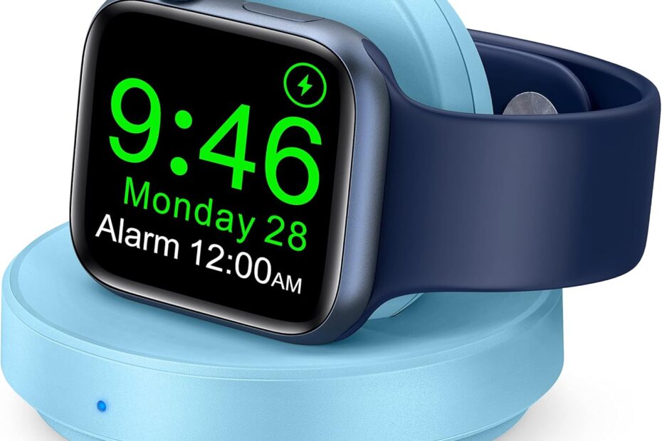 Elevate Your Apple Watch Experience: Review of the Sky Blue Portable Magnetic Charging Dock