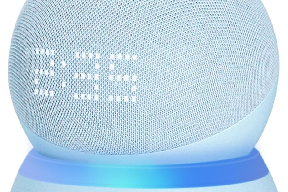 Elevate Your Echo Dot: The Ultimate Cloud Blue Stand with Cable Management!