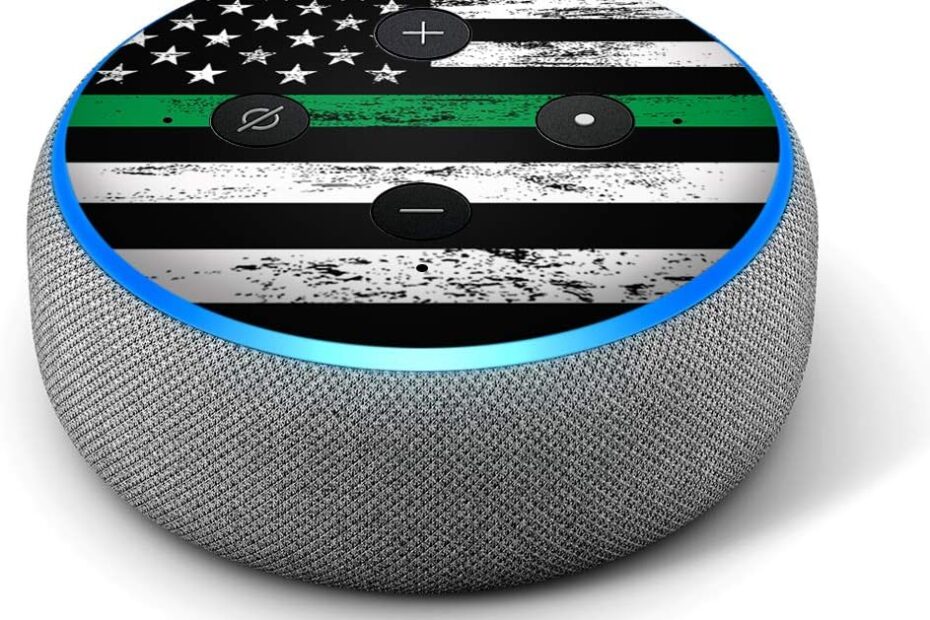 Elevate Your Echo: Thin Green Line Decal for the Perfect Smart Home Upgrade