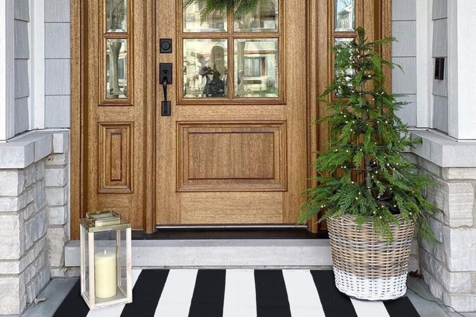Elevate Your Entryway: KOZYFLY Striped Indoor-Outdoor Rug Review