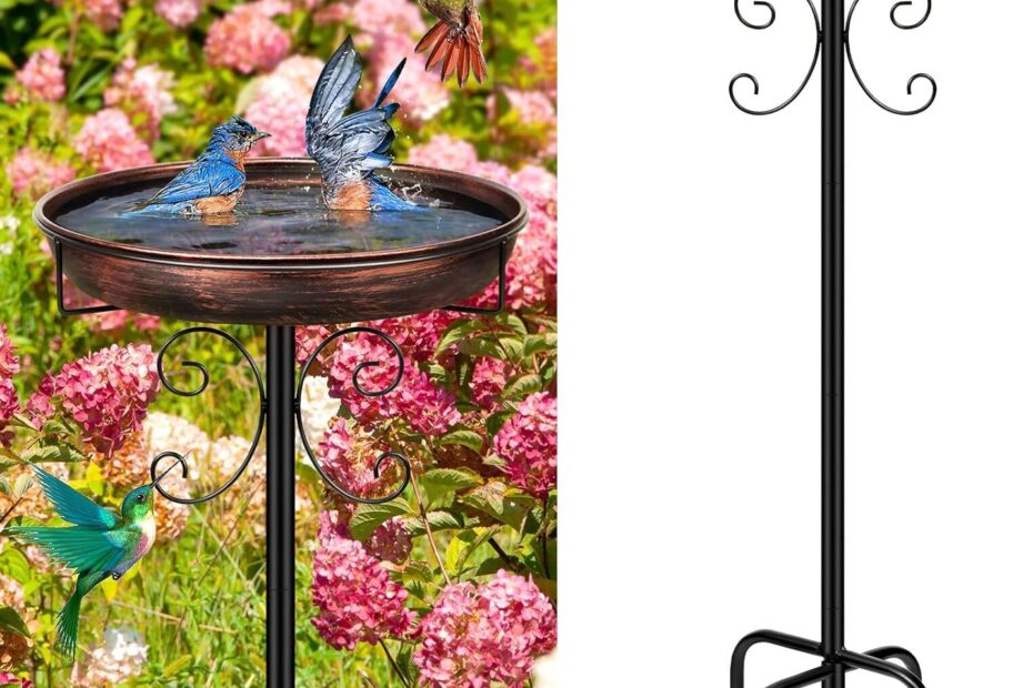 Elevate Your Garden: Review of the Daoeny 35In Vintage Metal Bird Bath