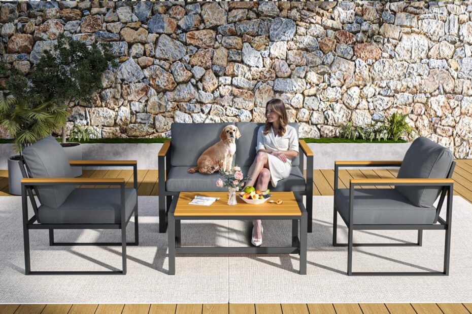 Elevate Your Outdoor Experience: Pamapic 4-Piece Modern Patio Furniture Set Review