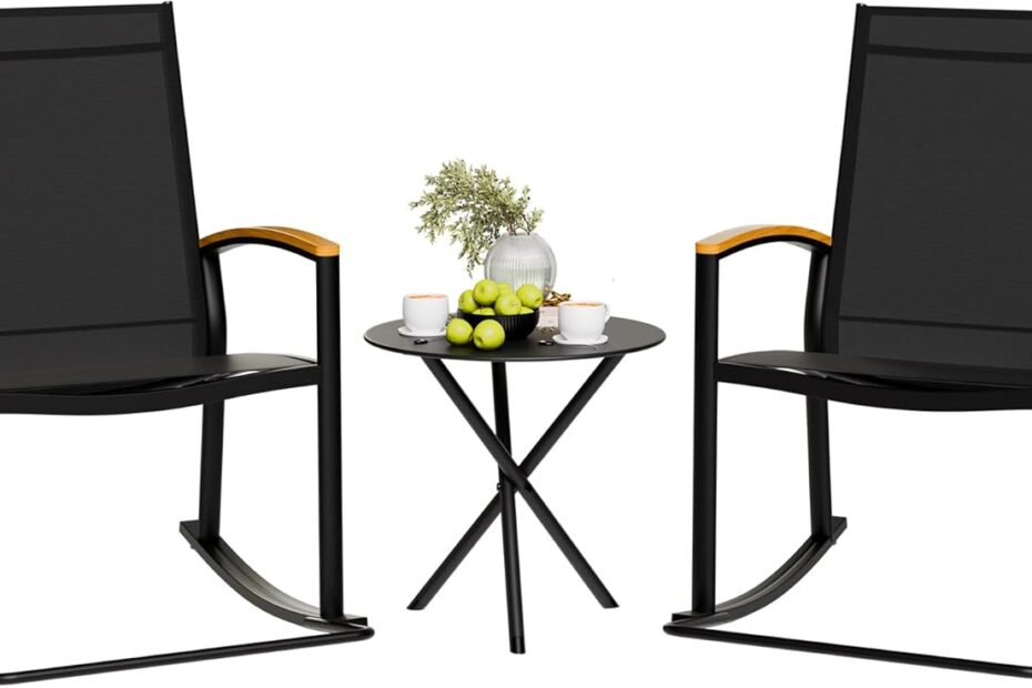 Elevate Your Outdoor Experience: Shintenchi 3-Piece Rocking Bistro Set Review