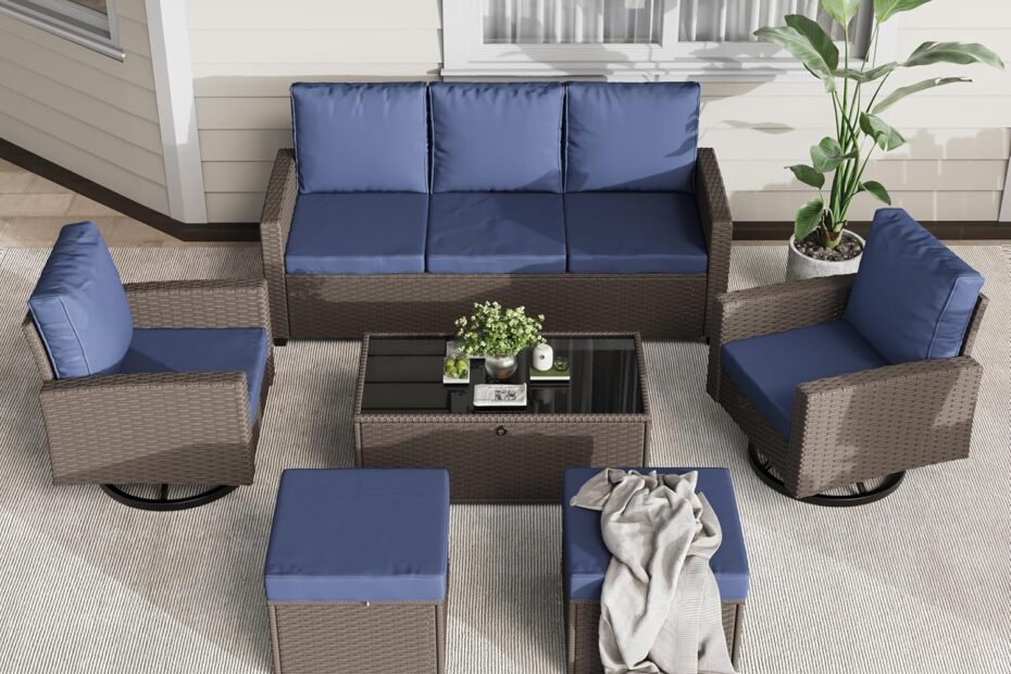Elevate Your Outdoor Oasis: Review of the 6 Piece Wicker Rattan Patio Furniture Set