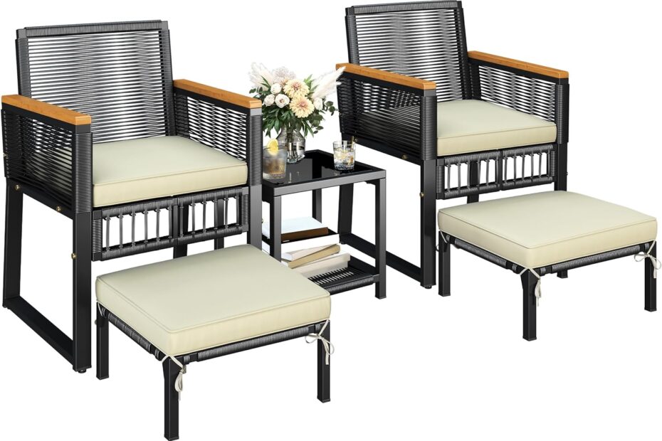 Elevate Your Outdoor Space: A Review of the Yaheetech 5-Piece Wicker Conversation Set