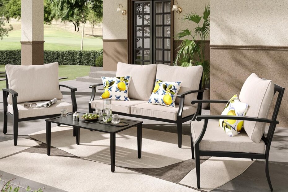 Elevate Your Outdoor Space: Review of the 4-Piece Patio Furniture Set